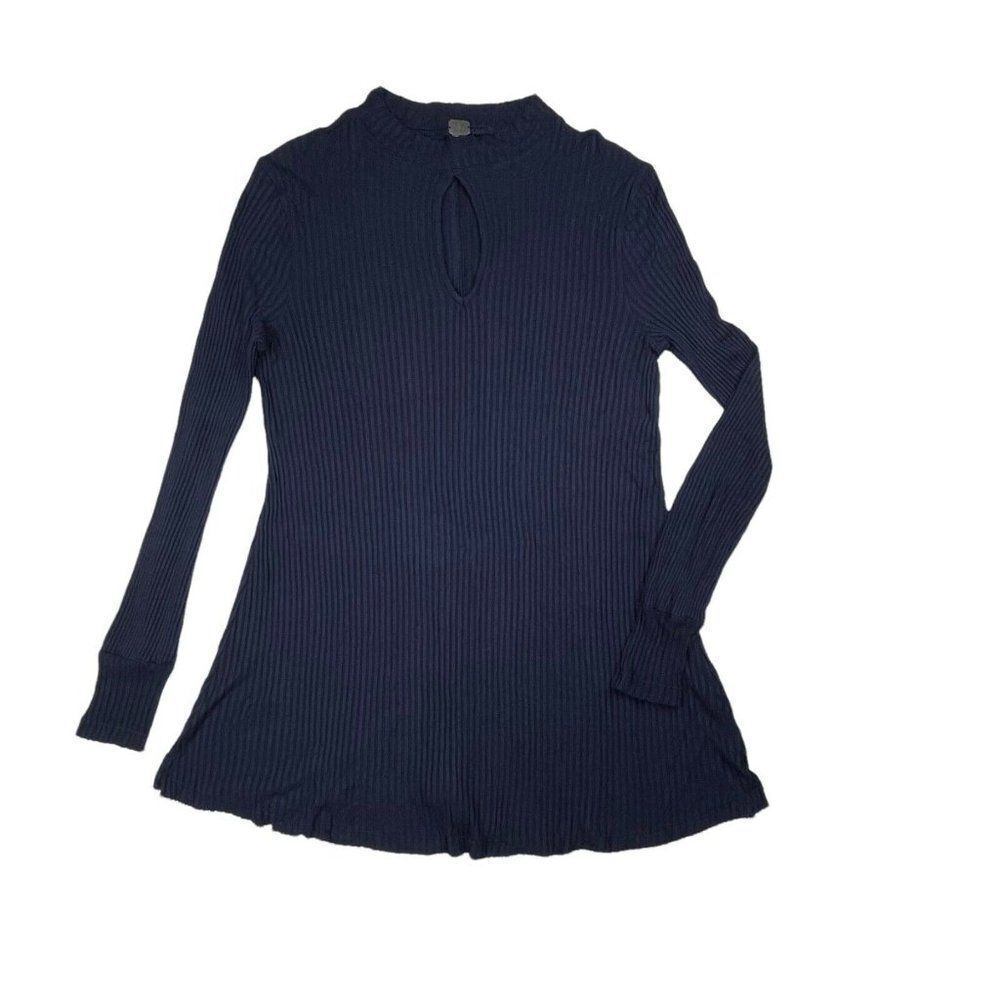 Free People Copa Banana Ribbed Tunic Navy Blue - Picture 3 of 9